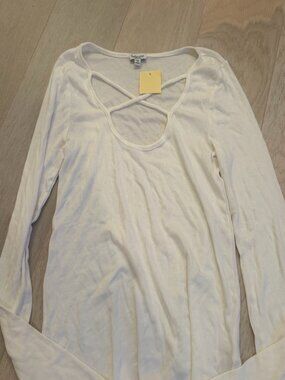 New with Tags Splendid Cross-Front Long Sleeve Tee